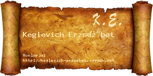 Keglevich Erzsébet névjegykártya